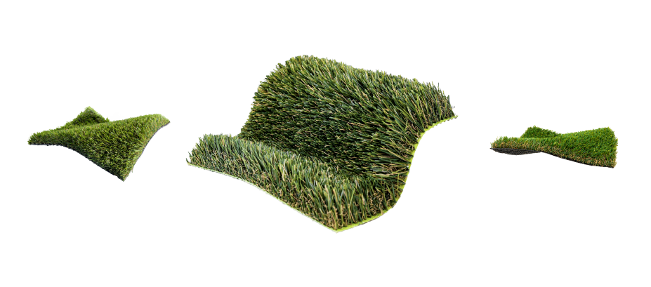 3 samples of turf