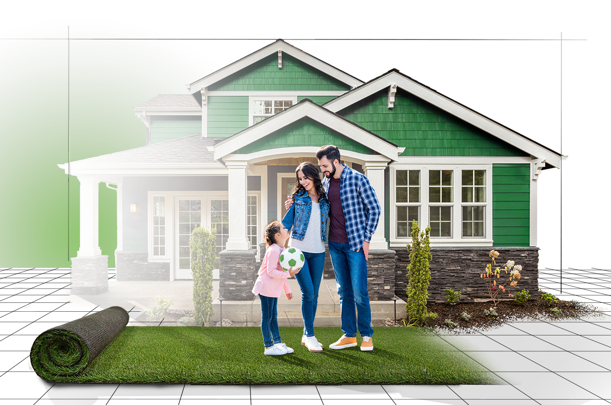composite image of homeowners