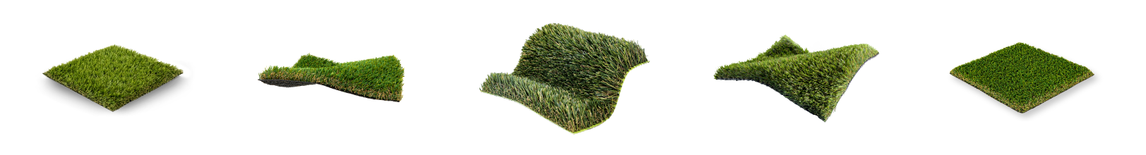 3 samples of turf